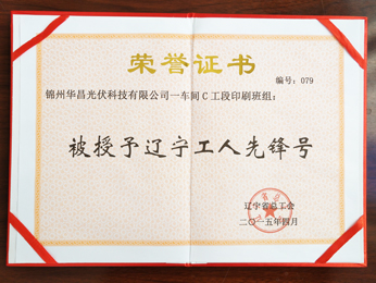 2015　WS1C段印刷班組み：遼寧労働者先鋒號(hào)を獲得 