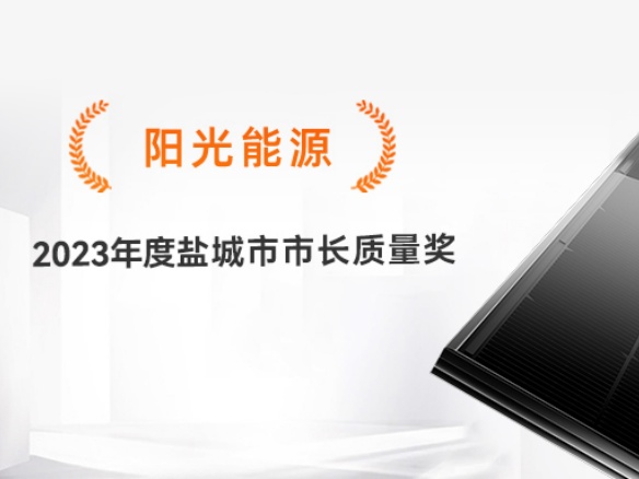 高光時刻 | 專心致“質(zhì)”！陽光能源獲評2023年度鹽城市市長質(zhì)量獎